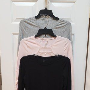 GapBody Long Sleeve T Shirts - Black and Pink